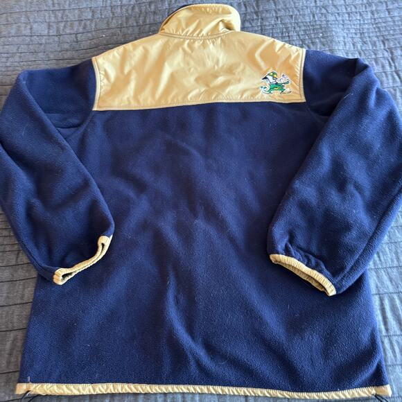 Vintage 1990s Collegiate Notre Dame Fighting Irish Gold Fleece Jacket Men's M - Picture 4 of 14